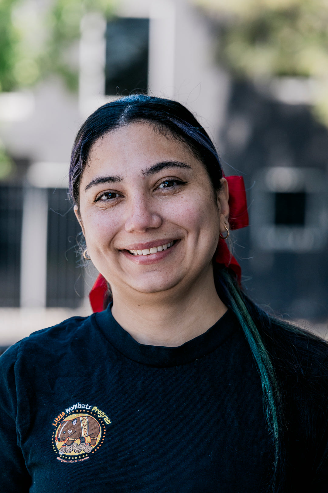 Woman smiling at camera